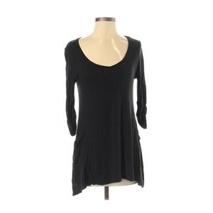 New York & Company Black Loose Tunic Top